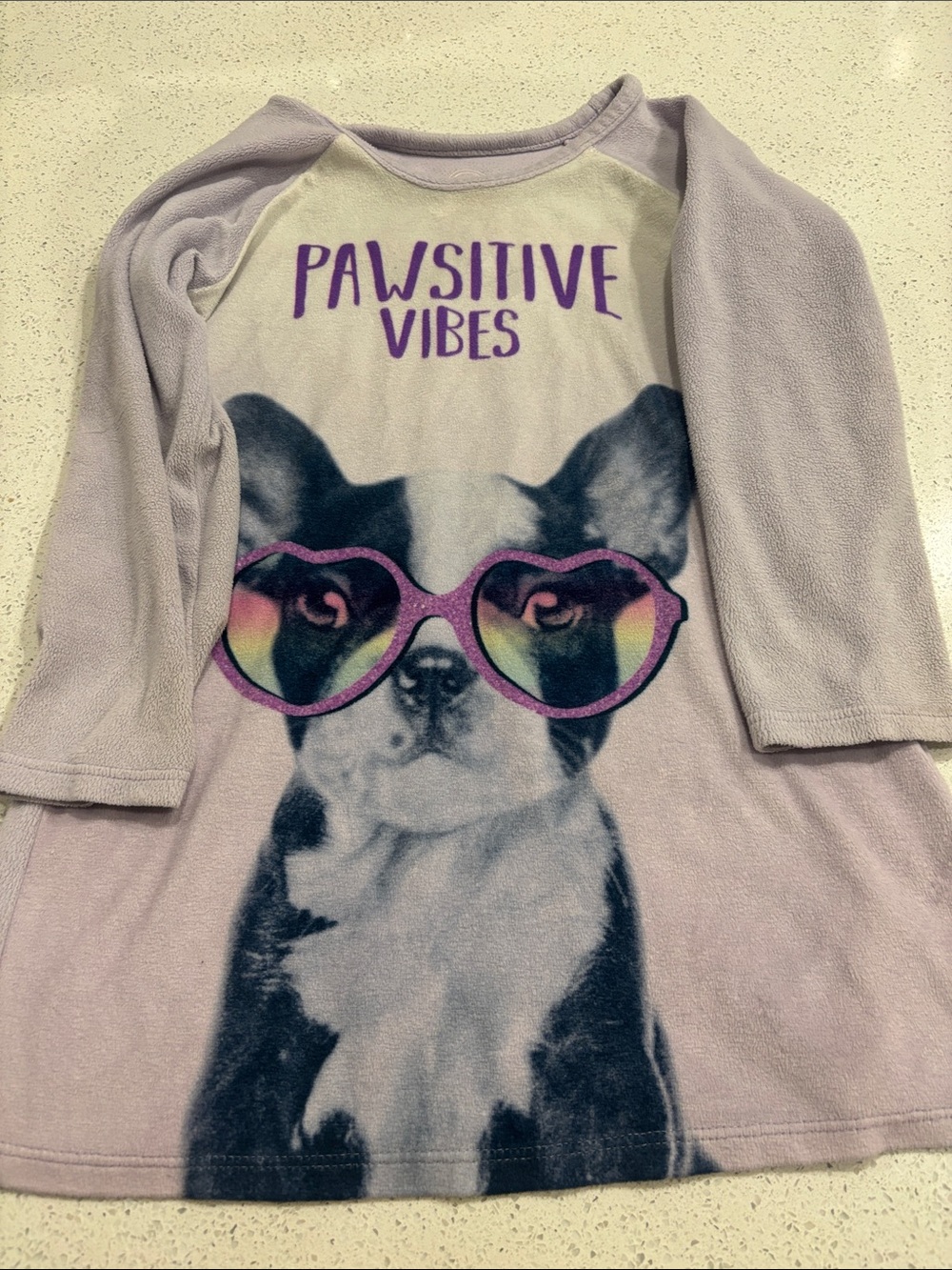 Pawsitive Vibes Dog fleece girls night gown